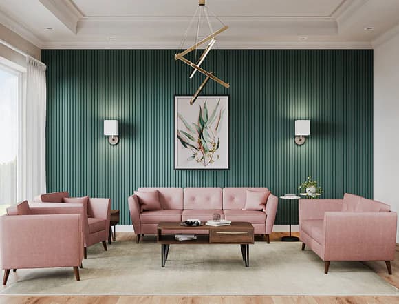 Solid wood ceiling light